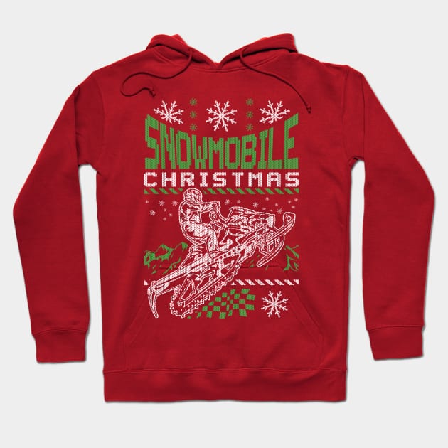 Snowmobile Christmas Riding Hoodie by OffRoadStyles